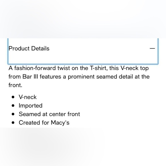 NWT Bar III Plus Size Seamed V-Neck Top in Vista Blue - Picture 7 of 7